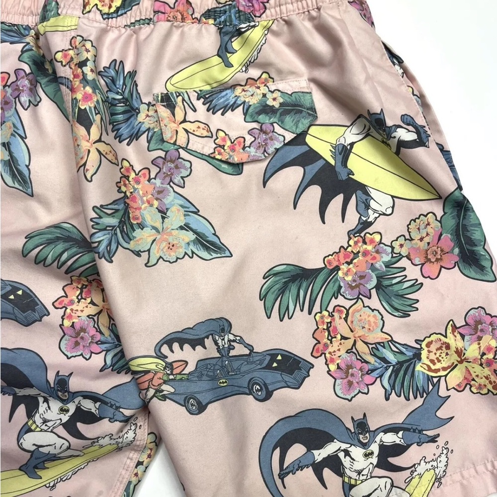 Batman Hawaiian Board Swim Trunk Shorts DC Comics - Picture 5 of 8